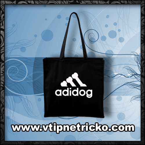 Vtipná taška s potlačou Adidog ako vtipné darčeky k narodeninám